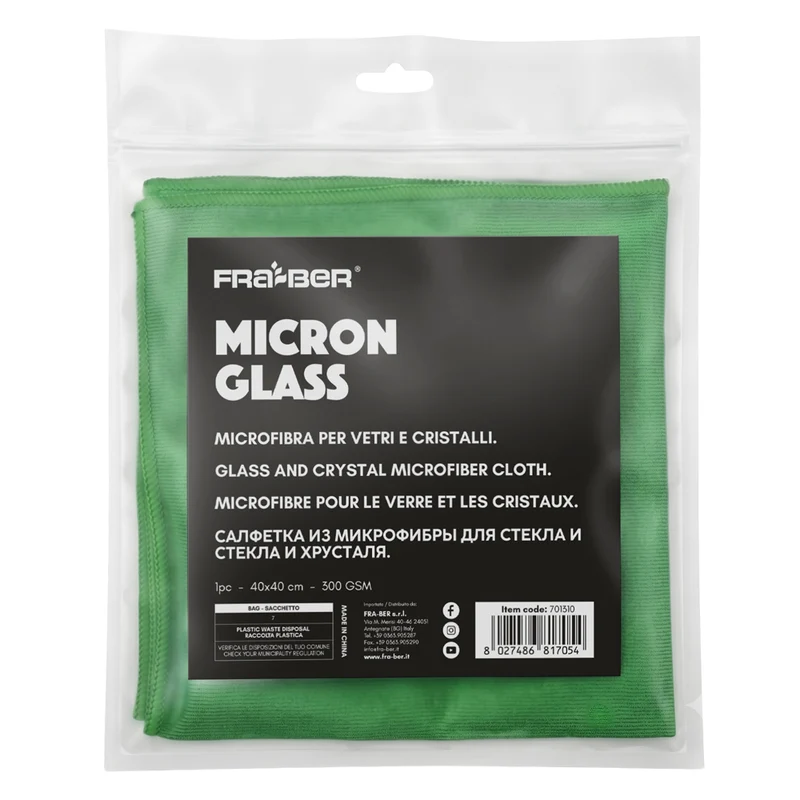 MICRON GLASS BY INNOVACAR MICROFIBER CLOTH FOR CAR WINDOWS – CENTER