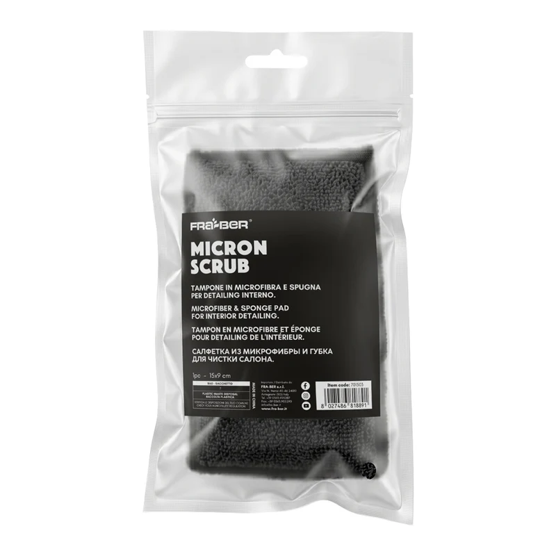 MICRON SCRUB PAD BY INNOVACAR PAD FOR CLEANING CAR INTERIORS – CENTER