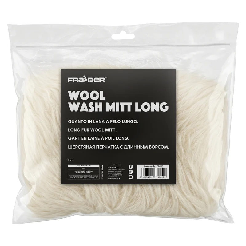 WOOL WASH MITT LONG BY INNOVACAR LONG-HAIR WOOL GLOVE FOR CAR WASHING – CENTER