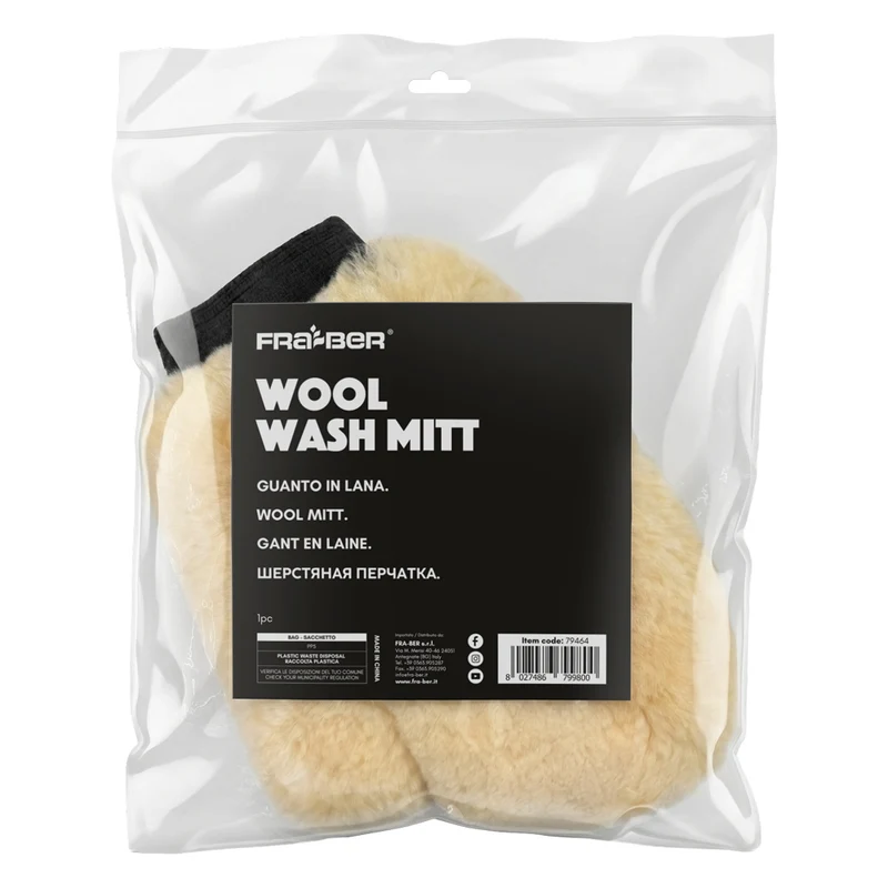 WOOL WASH MITT BY INNOVACAR SHORT-HAIRED WOOL GLOVE FOR CAR WASHING – CENTER