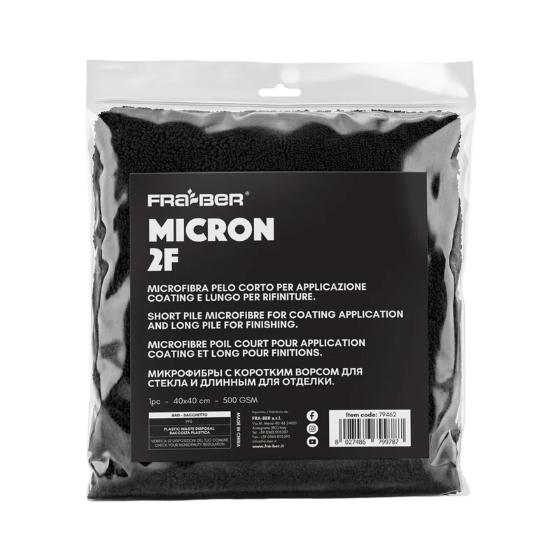 MICRON 2FACE BY INNOVACAR DOUBLE-SIDED MICROFIBER CLOTH WITH SHORT AND LONG PILE FOR CARS – CENTER