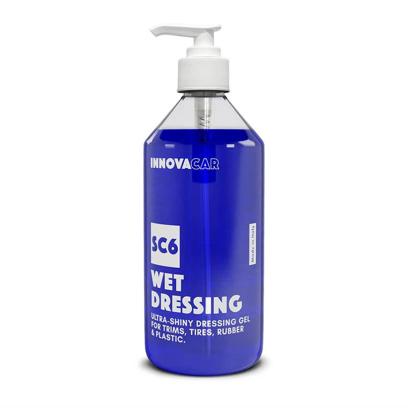 SC6 WET DRESSING DI INNOVACAR DRESSING E NERO GOMME LUCIDO IN GEL PER AUTO – CENTRO