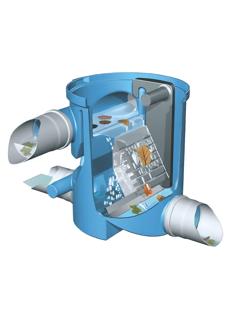 Pozzetto filtro foglie autopulente Rototec