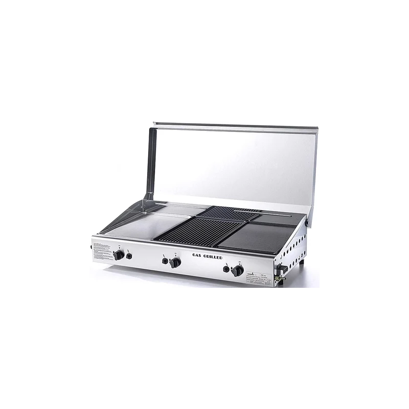 Plancha trio INOX con coperchio