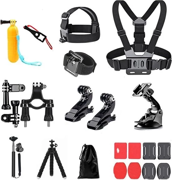 Accessori universale 20 in 1 per azione compatibile con Hero 9 8 Hero Max 7 6 5 4 Osmo Action Insta 360 AKASO APEMAN SJCAM Campark