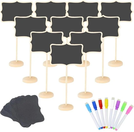 Set di lavagne da disegno mini - 20 pezzi - legno di alta qualità - riutilizzabile