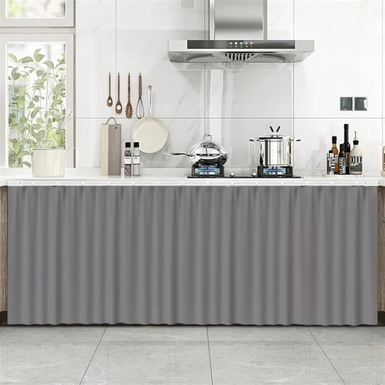 Gordini per cucina e bagno - impermeabili e adesivi - 1 pezzo - grigio - 80 x 100 cm