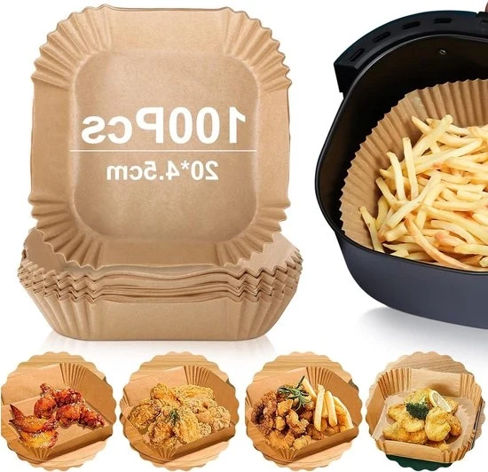 100 pezzi di carta per carta da forno inlegatura - per Airfryer e forno - accessorio da forno antiaderente da buttare via (20 x 45 cm) accessori per Airfryer