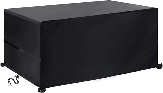 Cassetti per mobili da giardino rettangolari - Impermeabili e resistenti ai raggi UV - 1 pezzo - Nero - Tessuto Oxford - 125 x 63 x 74 cm