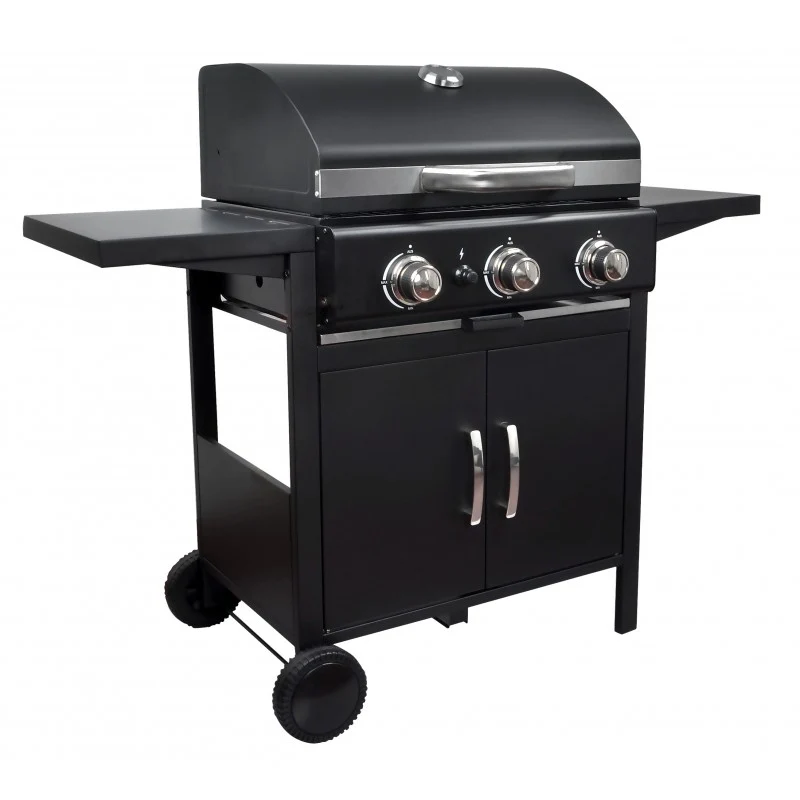 Barbecue Black X3 a Gas 3 Fuochi con Griglia Professionale – Cottura Rapida e Controllata