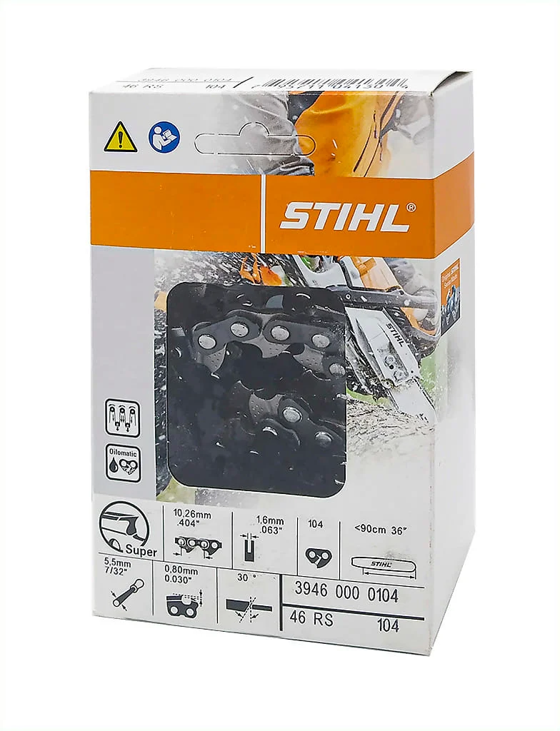 Catena originale stihl 104 maglie passo .404 spessore 1,6mm per barra da 90cm