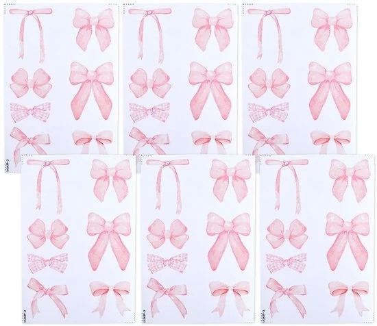 Set di 12 Striscioni di Adesivo per Parete Rosa per Decorazioni e Feste