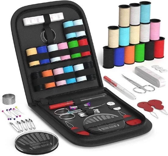 Set di cucito - Set di cucito per viaggio - Materiale per cucito di qualità - Mini-set di cucito per casa, viaggio e emergenze - Contiene ago, forbici, copriago, filo, righello e altro... - Stile 12