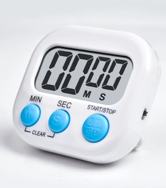 Pari di Cucina Digitale con Grande Display e Suono Intenso, Magnete sul Retro, Cucina per Frittate - Bianco - 7.3x6.5mm