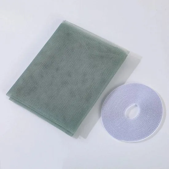 Schiaccia mosche per finestre - 3 pezzi - rete insetti DIY autoadesiva - senza foratura - con nastro adesivo - schermo di protezione contro zanzare, insetti e api - lavabile - adatto per più finestre - 130x150CM - Grigio - 1,3*1,5m