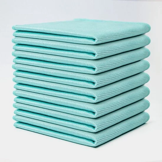 12 asciugamani di microfibra per pulizia - Asciugamani multifunzionali portatili per pulire finestre, specchi, vetri, schermi, TV, tablet e posate - Superassorbenti - 30x30cm
