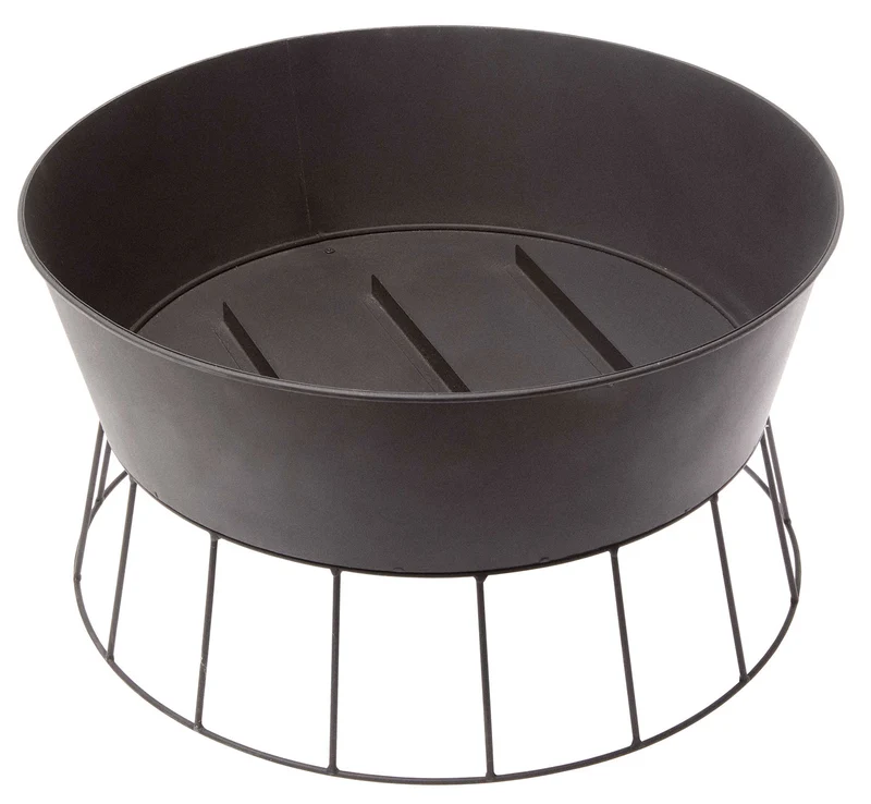 Braciere da Esterno Verdemax Ø57x32 cm Forca e Paletta Incluse in Metallo Nero