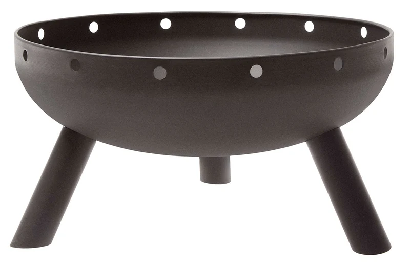 Braciere da Esterno Verdemax Ø53x29 cm Forca e Paletta Incluse in Metallo Nero