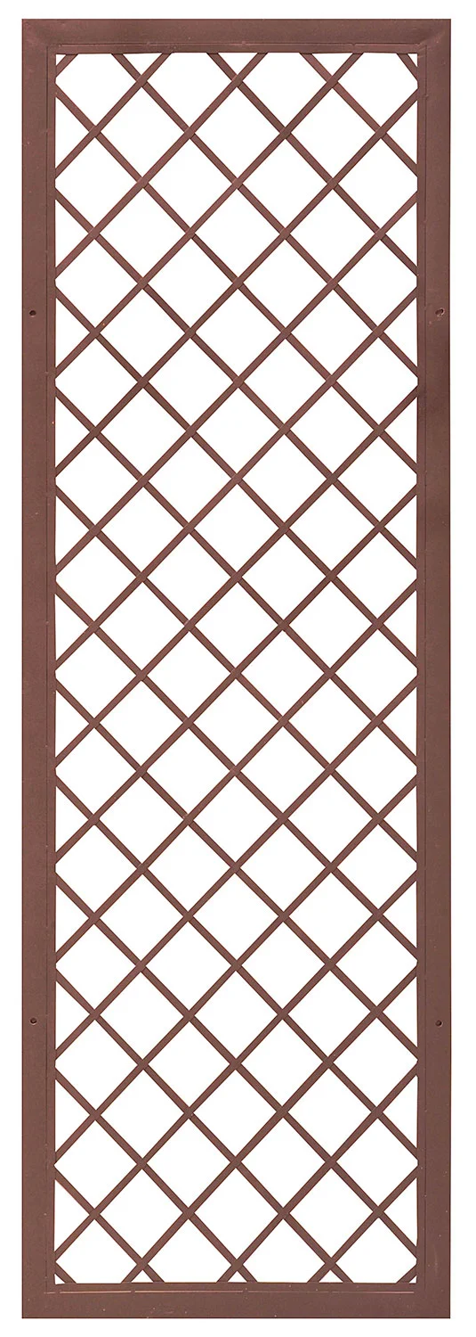 Set 2 Pezzi Traliccio Fisso con Cornice per Giardino Verdemax 180x60 cm in Metallo Corten
