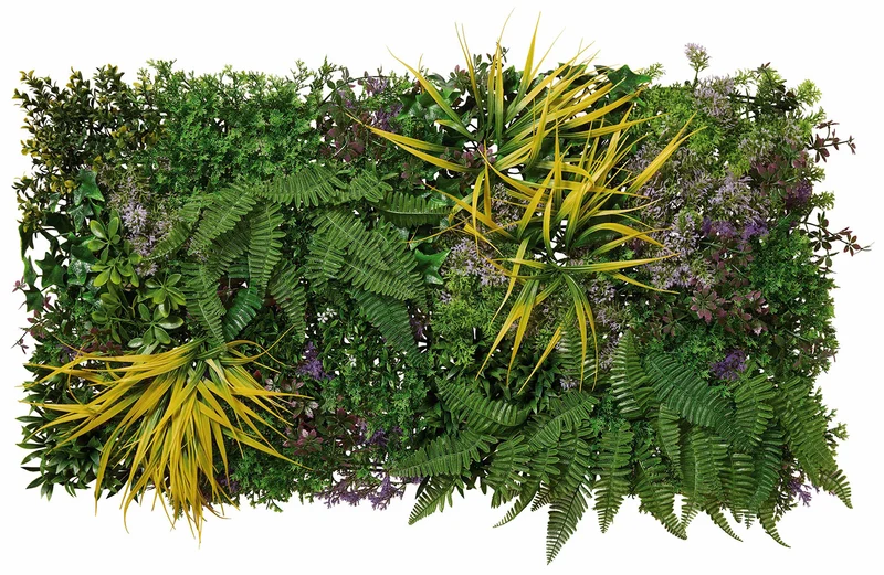 Set 4 Pezzi Arella Siepe Sintetica Forest Verdemax 50x100 cm in LDPE Resistente ai Raggi UV Verde