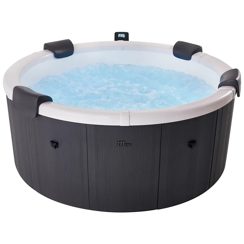 Vasca Idromassaggio Spa Denver Smontabile Trasportabile con Wifi per 6 Persone 182x182x70 cm in Materiale Plastico Grigio