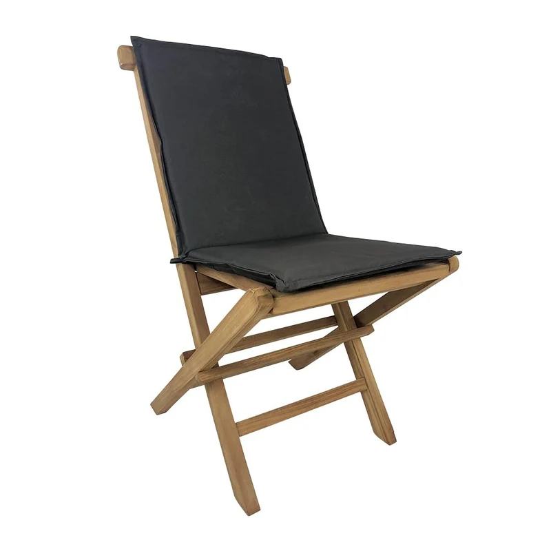 Cuscino per Sedia Pieghevole Pinta Seduta e Schienale Sfoderabile Spesso 3 cm Marrone
