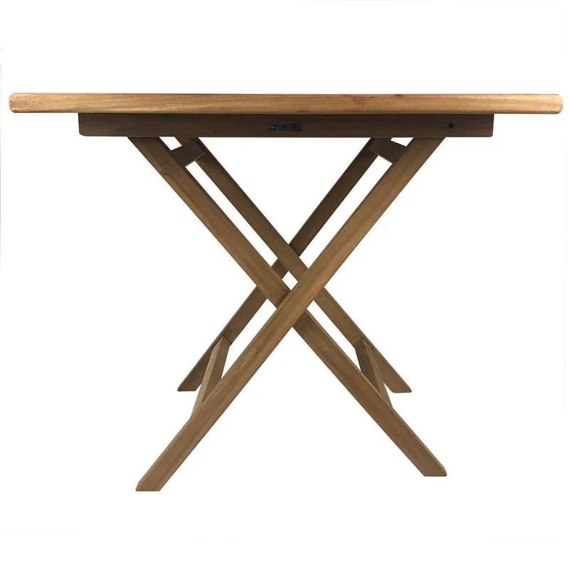 Tavolo Pieghevole Quadrato per Giardino Burraco 80x80 cm Salvaspazio in Teak