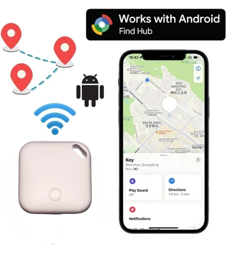 Localizzatore GPS Hutur per ANDROID Bluetooth Tracker Wireless Key Finder