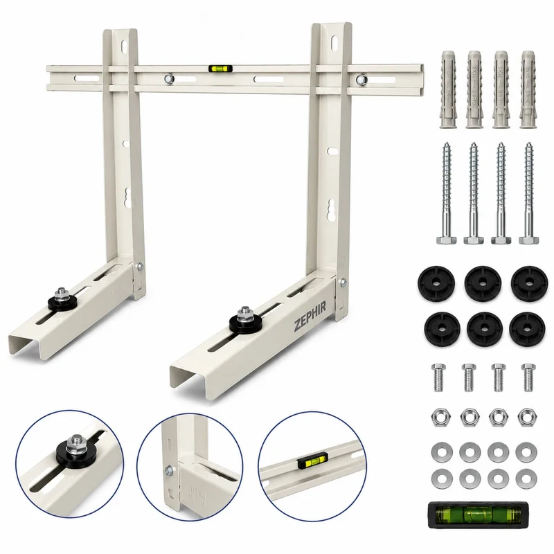 Staffe Condizionatore 120Kg 780x400x450 Montaggio Rapido Antivibrazione
