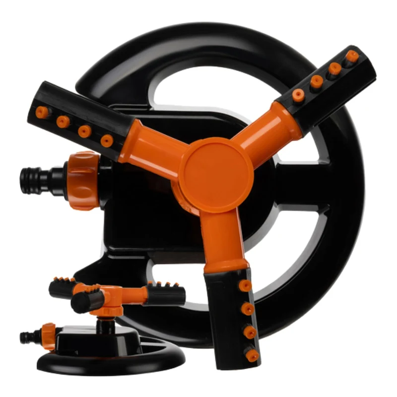 Irrigatore Giardino 360° 3 Bracci Rotanti Sprinkler Automatico Attacco Universal