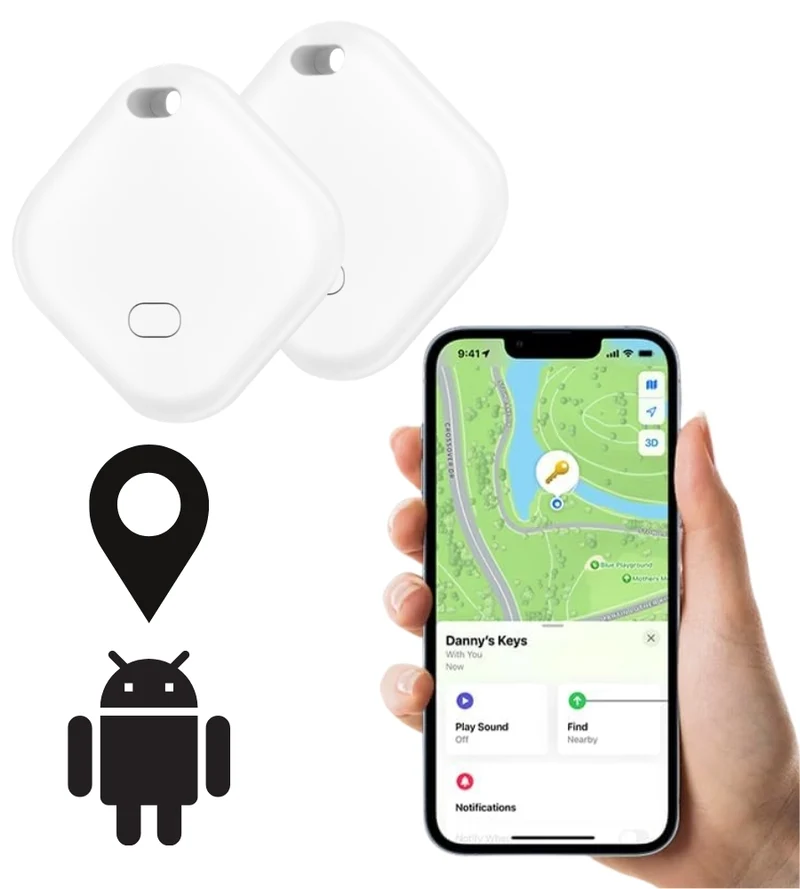 Tracker Tag 2 Localizzatori GPS per ANDROID Bluetooth Wireless Key Finder Pack 2
