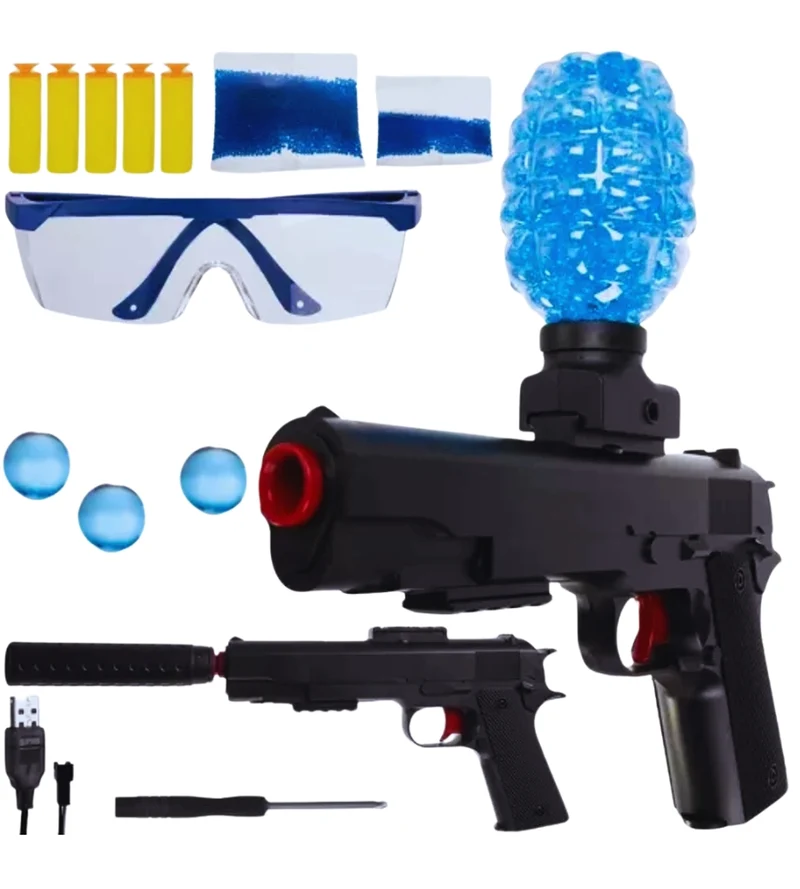 Gun Blaster Giocattolo Elettrico 6000 Proiettili Gel USB Ricaricabile Accessori