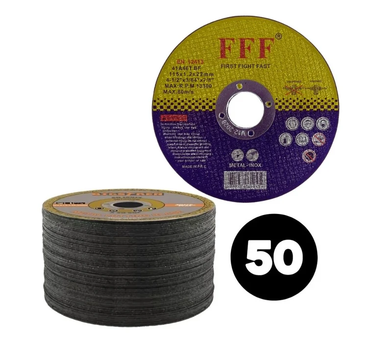 50 Pz Disco Abrasivo da Taglio Ferro Diametro 115 x 1.2 mm Sottile Smerigliatrice