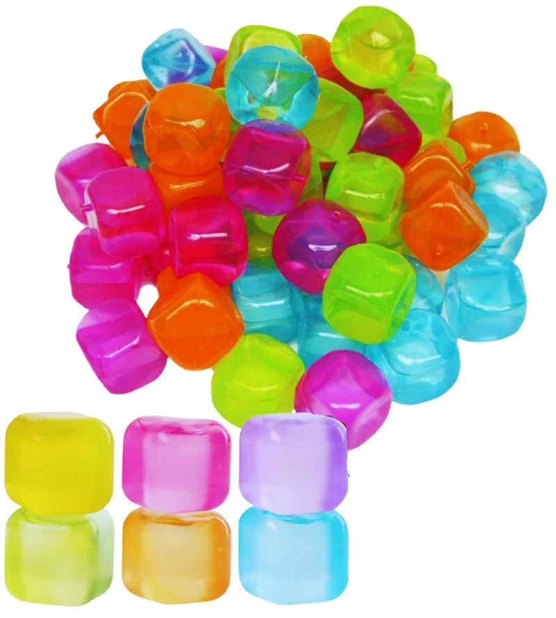 Cubetti di Ghiaccio Riutilizzabili Pack 24 Ghiacciolini Colorati Drink Bevande