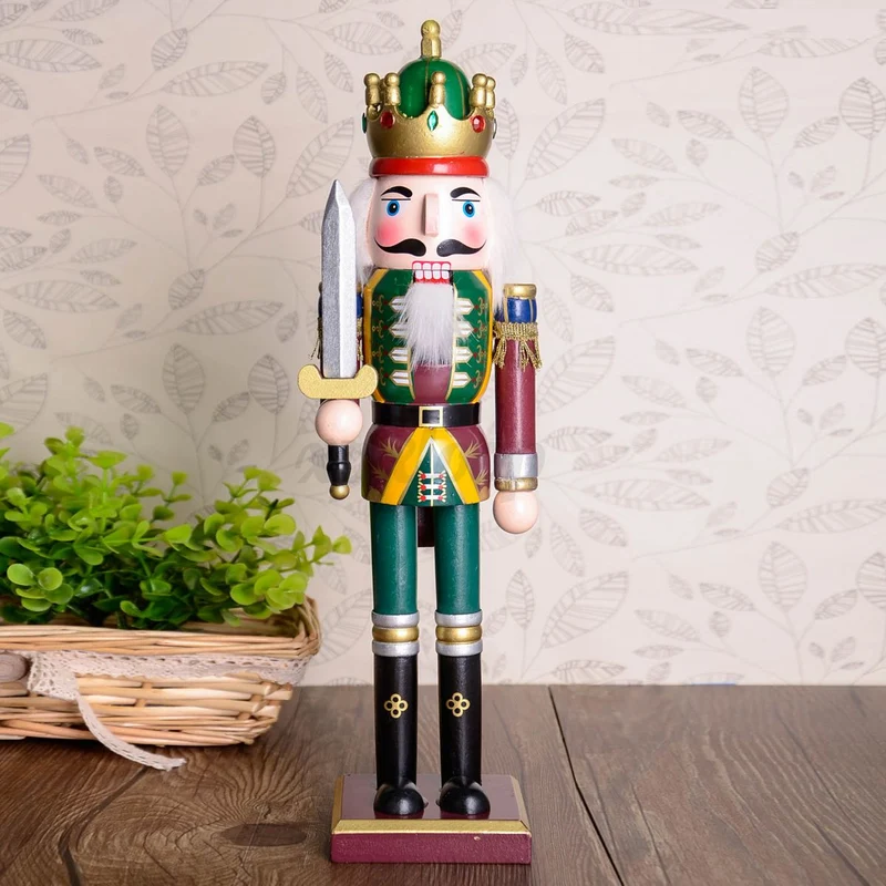 Schiaccianoci Soldato di Natale in Legno 30 cm Decorazioni Natalizie Casa SN02
