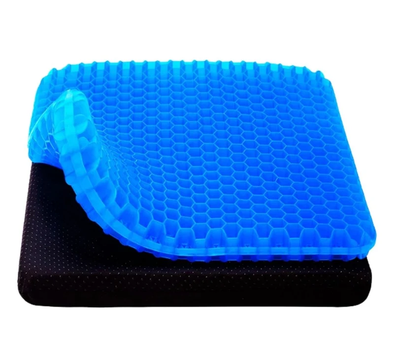 Cuscino Sedia Anti Decubito in Gel Spesso Rivestimento Antiscivolo Traspirante