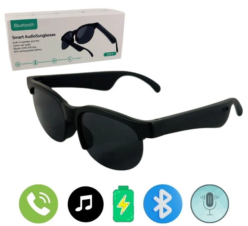 Occhiali da Sole Smart Occhiali Bluetooth Touch Altoparlanti Integrati Musica