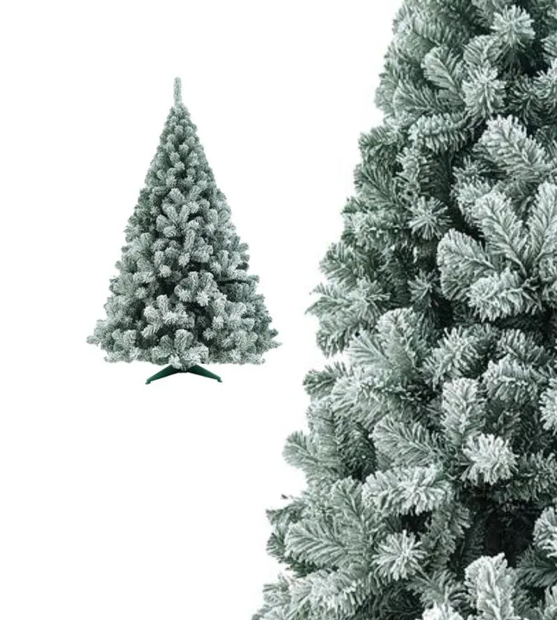 Albero di Natale 60 cm Verde Innevato Artificiale 90 Punte Ø 20 cm Snow