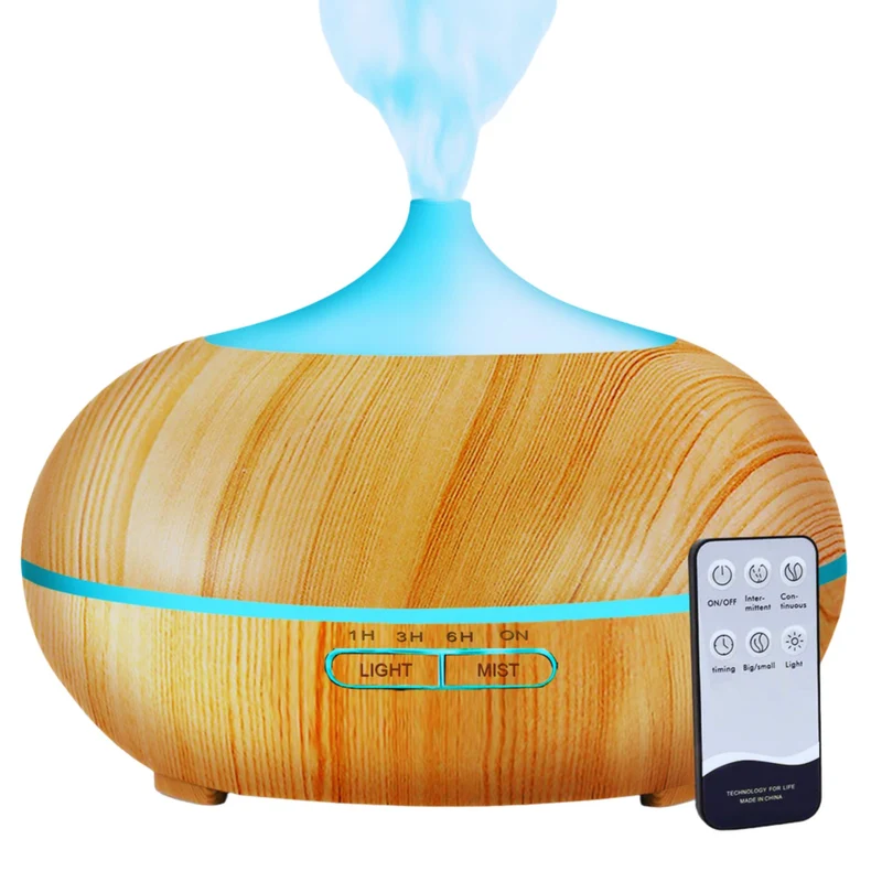 Umidificatore D'aria Diffusore Aromi Oli Essenziali Purificatore LED Telecomando