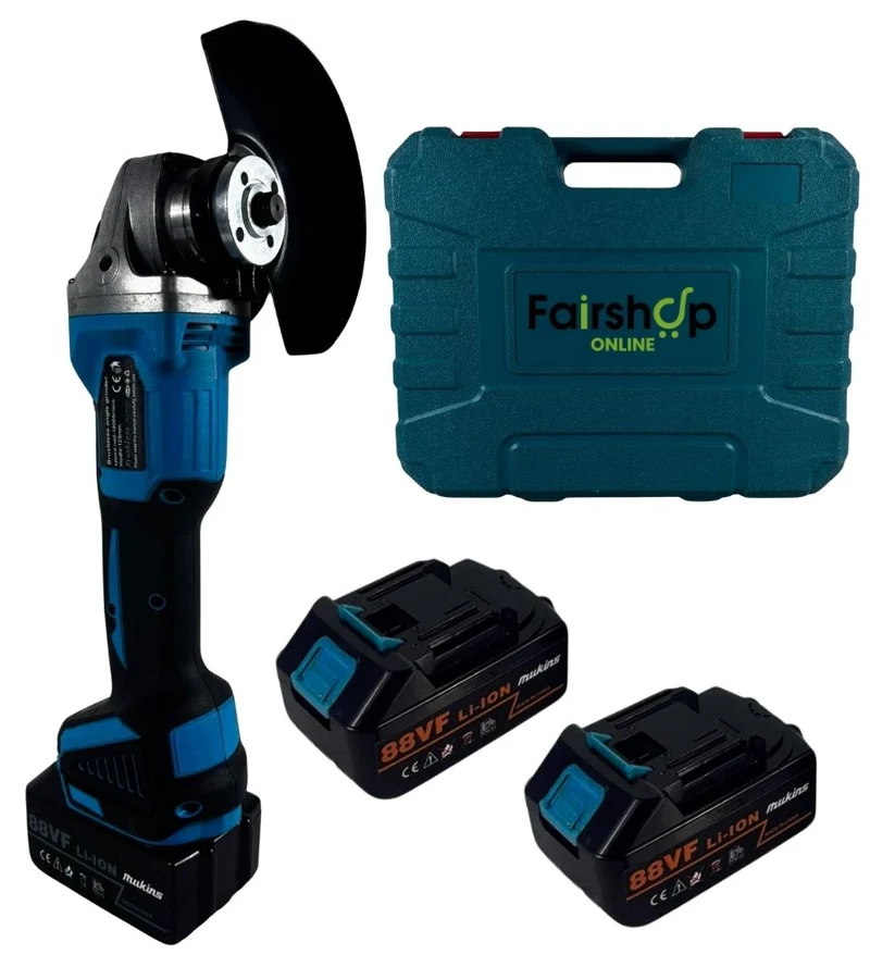 Smerigliatrice Angolare Flex Doppia Batteria 6Ah 125 mm Motore Brushless 98V