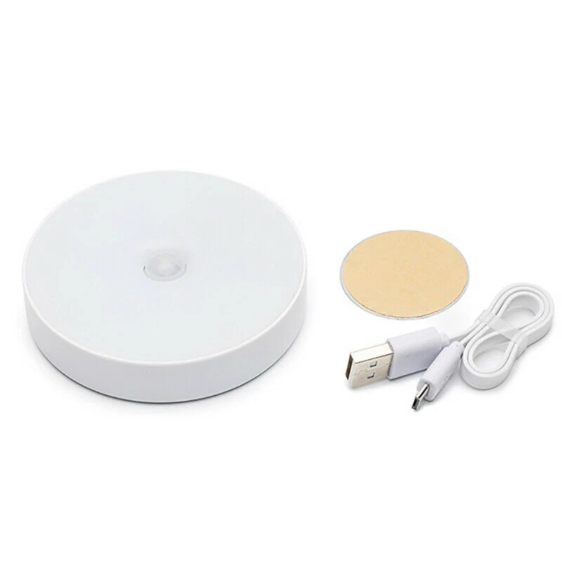 Lampada LED Sensore Movimento Segna Passo Ricaricabile USB 6W Luce Bianca 2 Pz