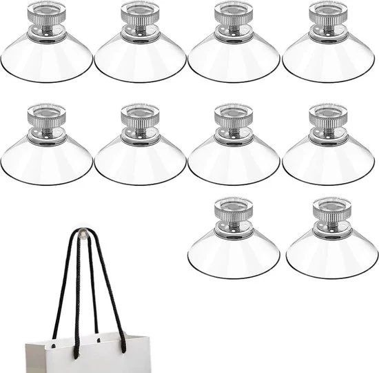 Zuignap trasparente con vite - 10 pezzi