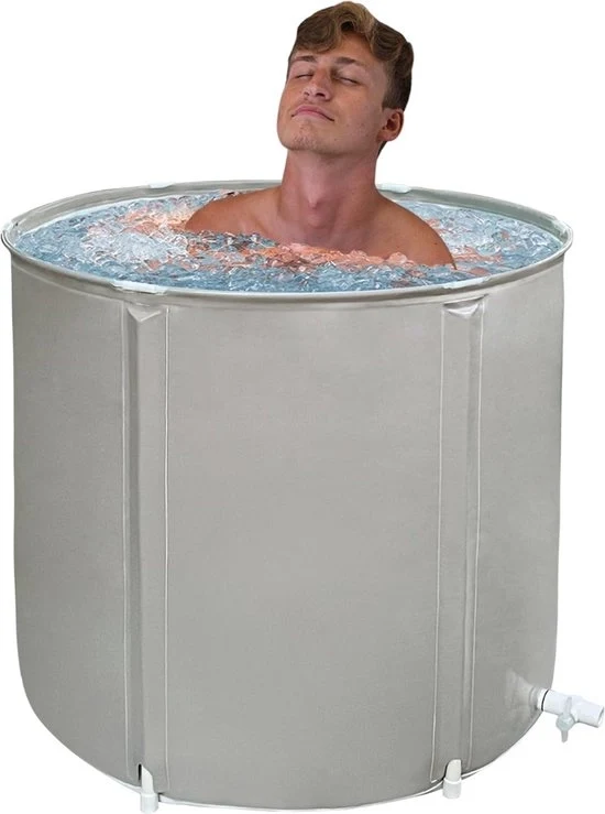 Bagno ghiaccio 80 cm XL - Con Cappotto Isolante - Ripiegabile e Inclinabile - Bagno - Vasca da sedere - Bagno con ghiaccio - Vasca a immersione