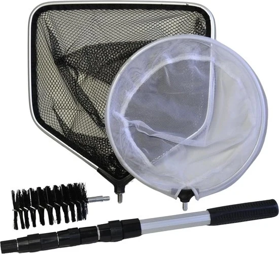 Set di pulizia per il mantenimento della vasca - maniglia telescopica - raccoglitore di schiuma - rete da pesca - spazzolino di pulizia