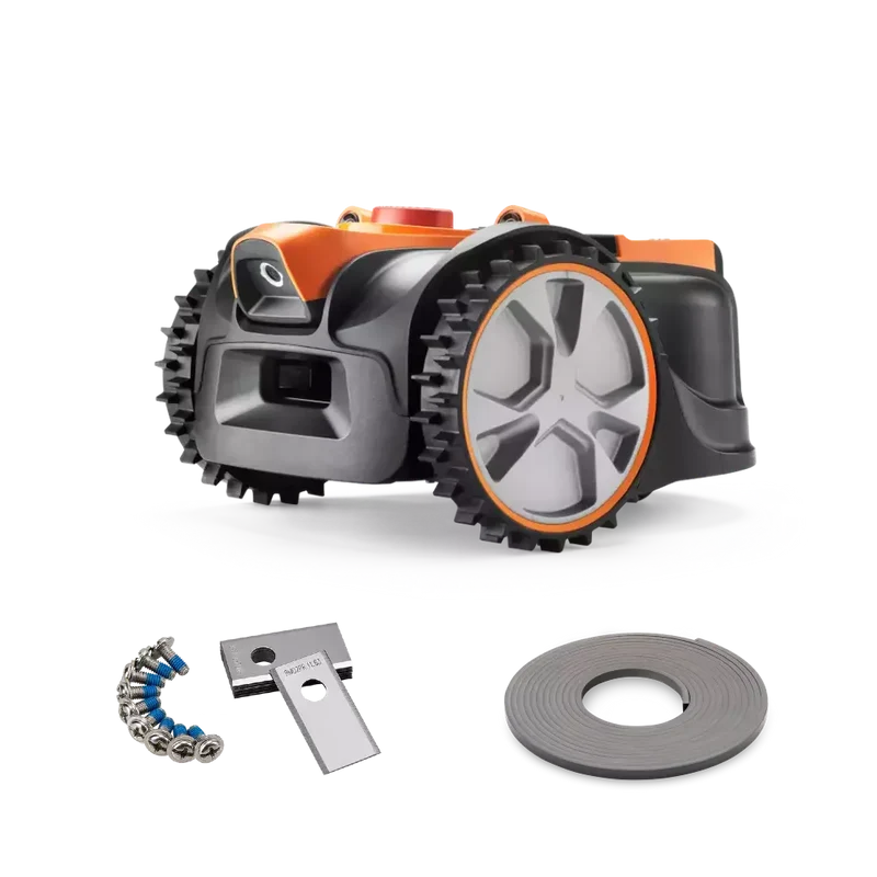 LawnMaster OcuMow® AMB16i-600 Plus Essential Kit | Auto Charging Vision Robot Lawn Mower with App-with Spare Magnetic strip & Blades