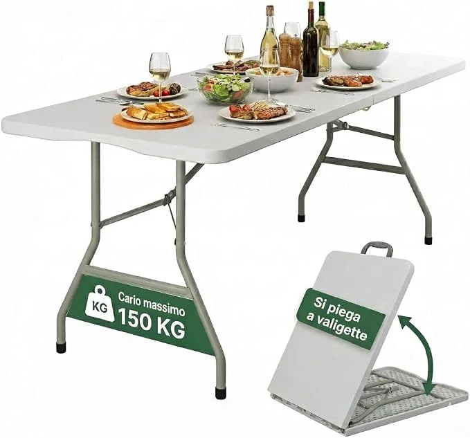 Tavolo pieghevole da campeggio in HDPE