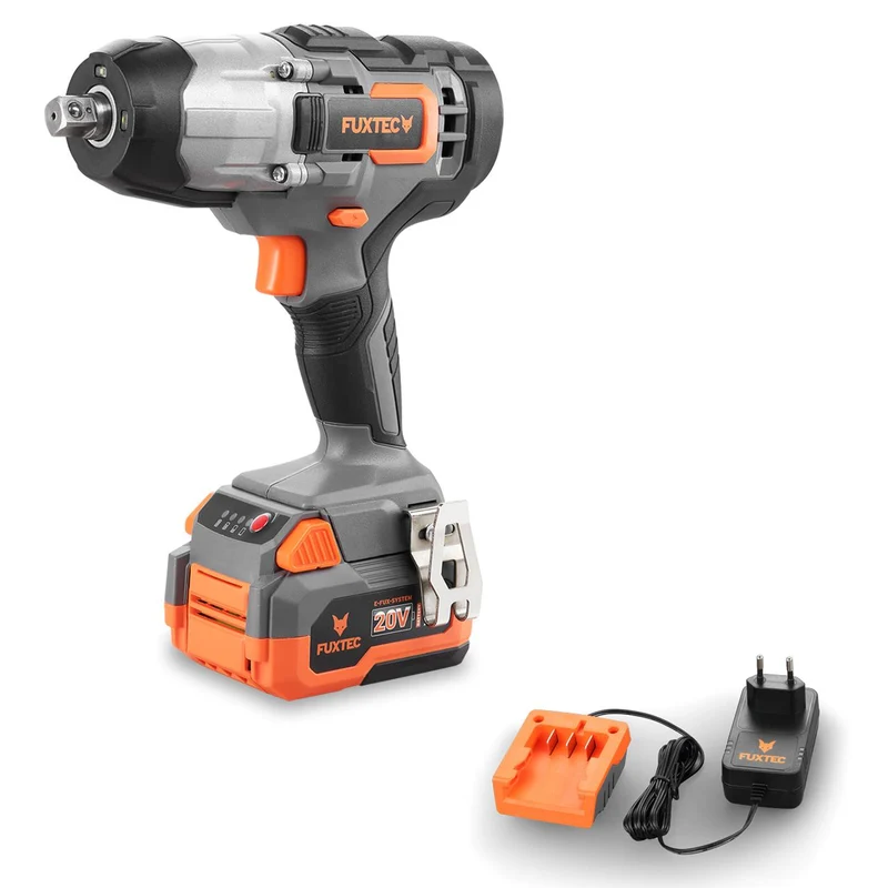 B-WARE Avvitatore a impulsi a batteria 20V FUXTEC E1IW20 SET con batteria 4Ah e caricatore
