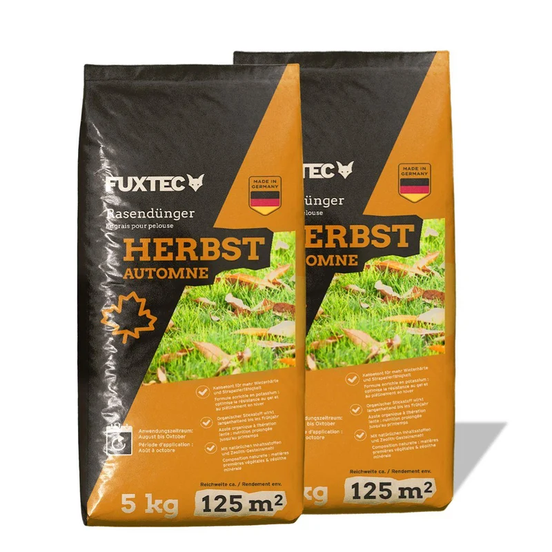 FUXTEC concime autunnale per prato FX-RDH10 2x5 kg per 250 m²
