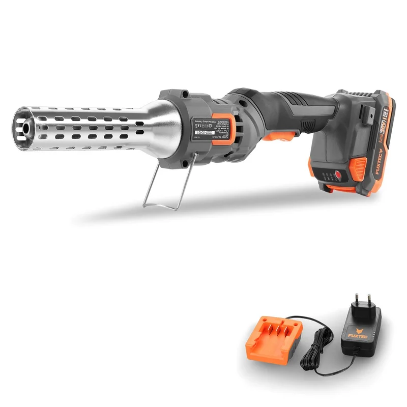 B-WARE Accenditore a batteria accendigrill per barbecue FUXTEC E1CL20 SET con batteria 2Ah e caricatore 1A