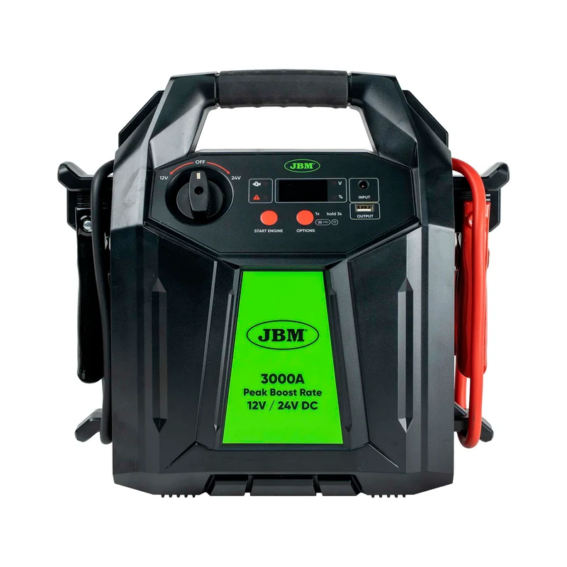 AVVIATORE MULTIFUNZIONE PER VEICOLI CON DISPLAY DIGITALE E BATTERIE AL LITIO DA 48.000MAH – 12V/24V 55020 JBM